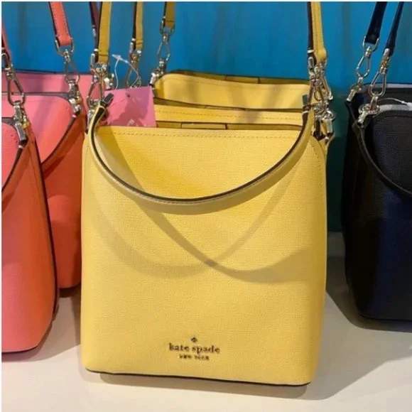 Kate Spade Darcy Small Bucket Bag Daybreak Yellow - Picture 8 of 16
